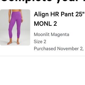 Lululemon size 2 leggings